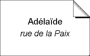 Adélaïde [r]ue de [P]aix