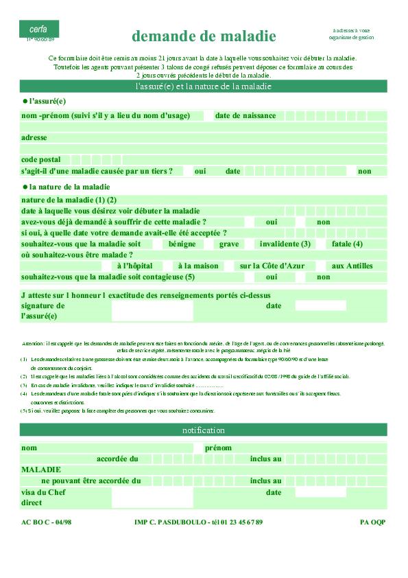 Feuille de route..... Demande_de_maladie